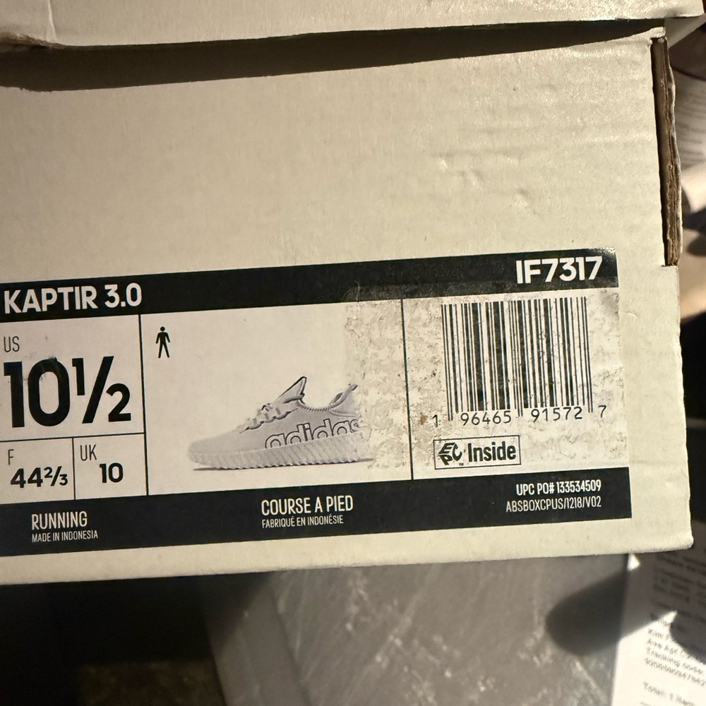 adidas Kaptir 3.0 White Running Shoes - Picture 2 of 3